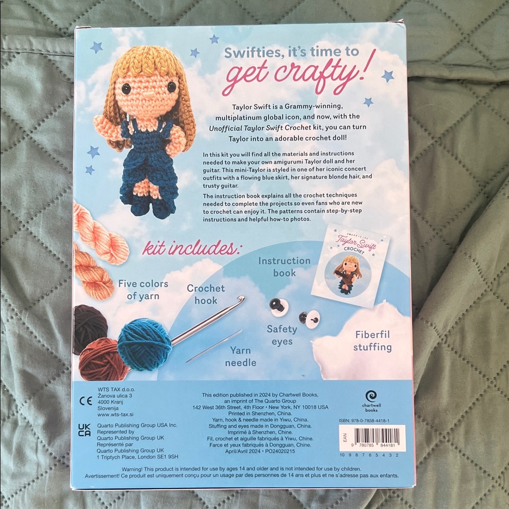 Taylor Swift Crochet Doll Kit - Pink and Blue - Picture 2 of 2